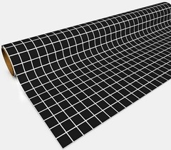 Gaming Paper: Roll - 1 inch black square with white grid (30x12)